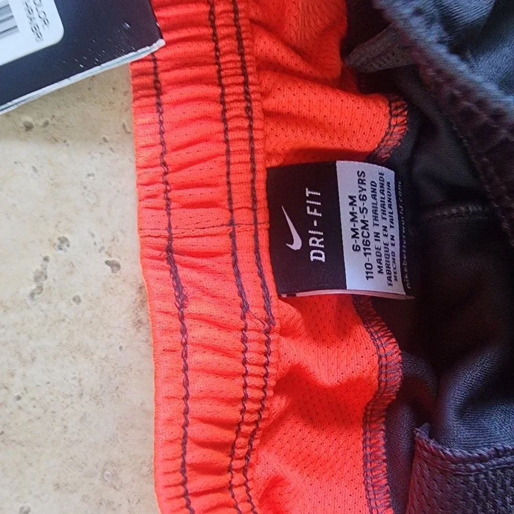 Nike Gray and Orange Athletic Shorts